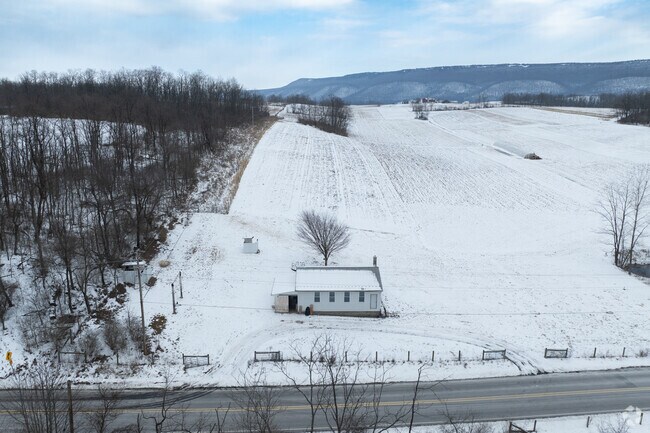Shady Pond School sits alone in the big world.