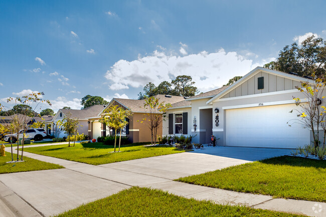 New one story homes can be seen in Toscana Village near Port St. John.