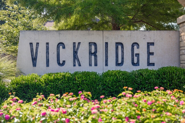 The entry for Vickridge greets you with a large stone sign.