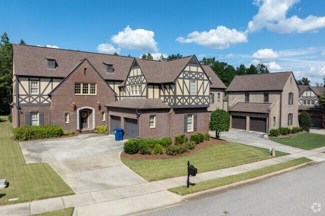 Admire the Tudor-style homes throughout the neighborhood.