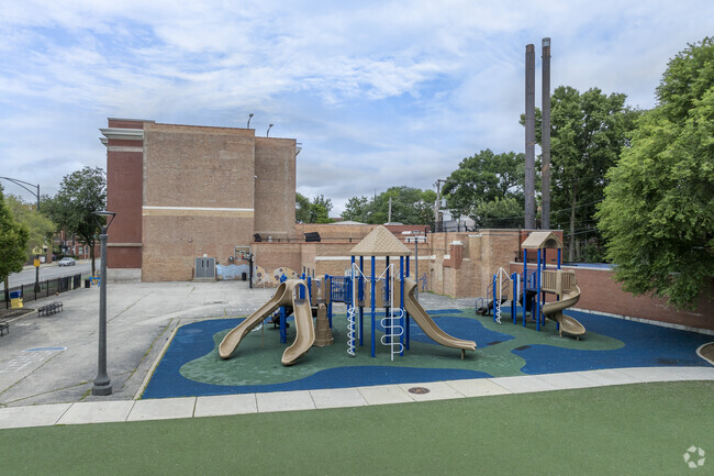 Columbus Elementary School features outdoor space for students.