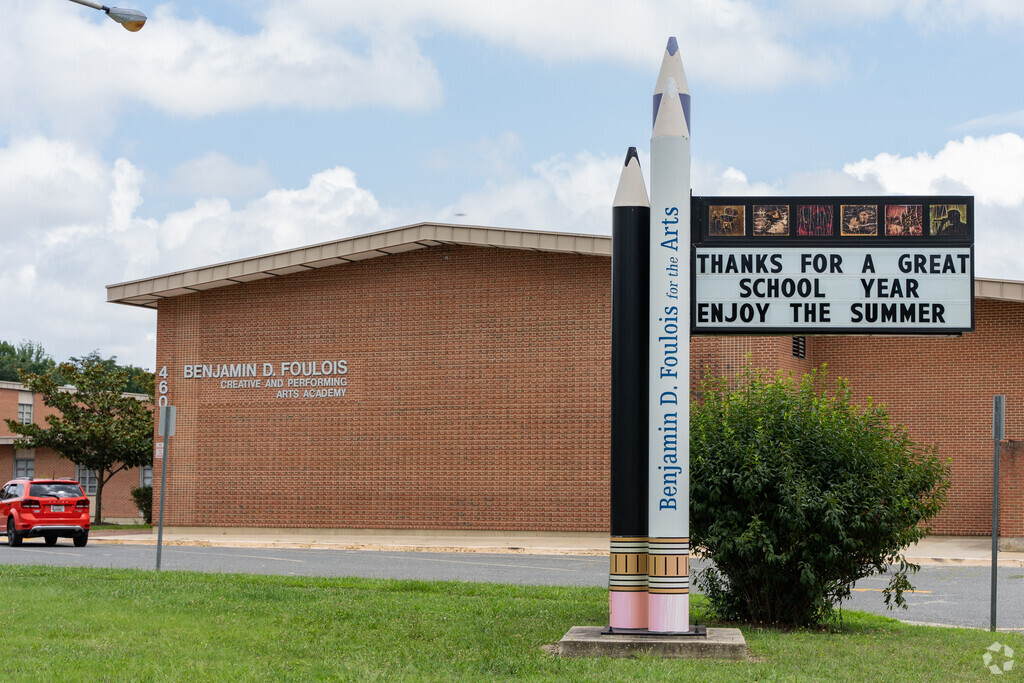 Benjamin D. Foulois Academy sign and building in Morningside.