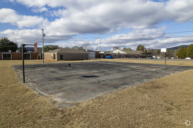 Basketball courts at Rolling Hills Elementary School in Huntsville Alabama.