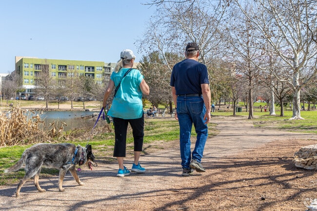 Mueller Lake Park is a nature lover's paradise, featuring walking trails.