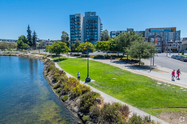 Lake Merritt is full of beautiful green spaces that seamlessly blend the urban and natural.