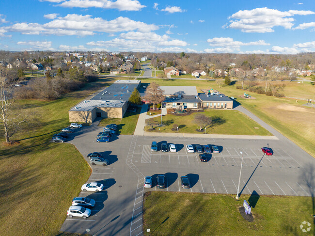 There are many neighborhoods near the school building to explore.