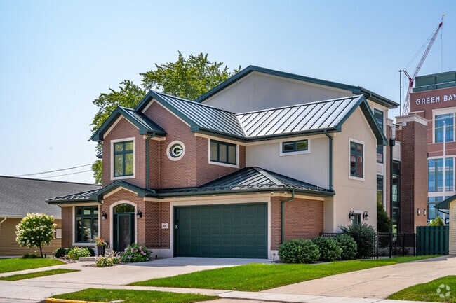 Homes have been built to match Lambeau Field.