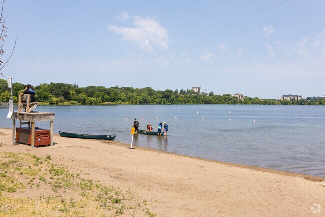 Bde Maka Ska Thomas Beach is a lake in the Linden Hills neighborhood.