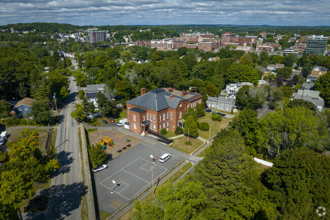 Right off the main roadway resides the Greenleaf Academy campus in the Bradford neighborhood.