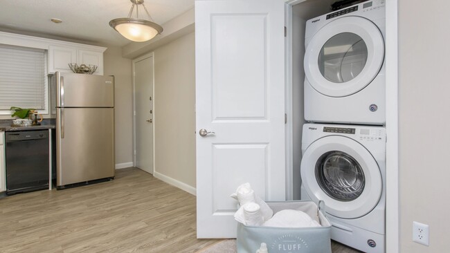 Experience the convenience of at-home laundry with a full-size, stackable washer and dryer in select apartments.