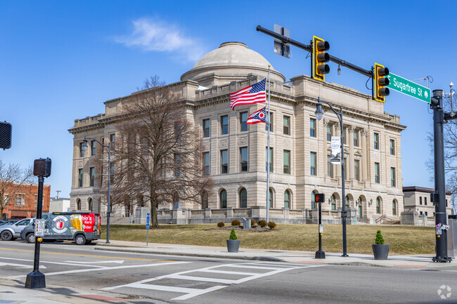 The Clinton County Courthouse stands tall in the heart of Wilmington.