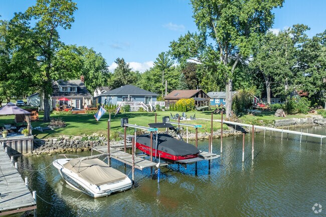 Many of Colby Point residents enjoy waterfront living with their own personal boat docks.