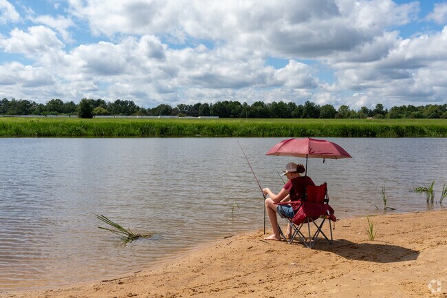 The Lakes District families enjoy fishing nearby.