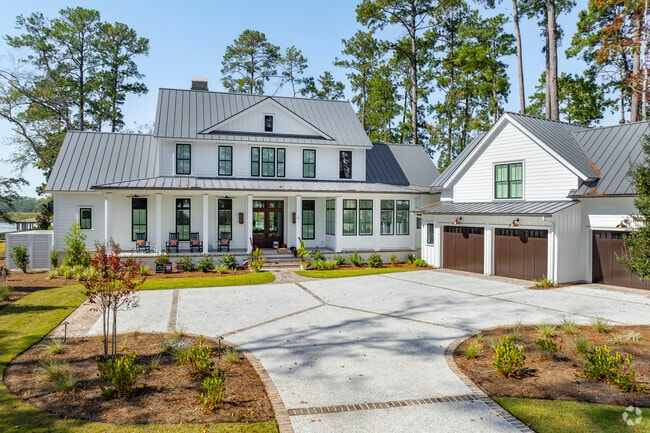 Lowcountry style architecture is a popular choice for many of the homes in Berkley Hall.