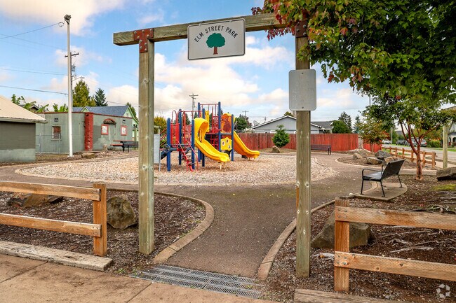 Your kids will love the playground at ELM Street Park in Gervais.