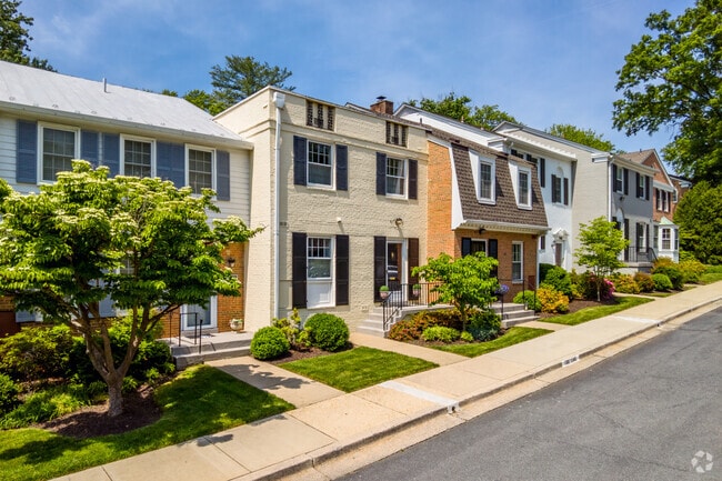 Residents can decorate their law in townhome communities in the Chevy Chase Lake neighborhood.