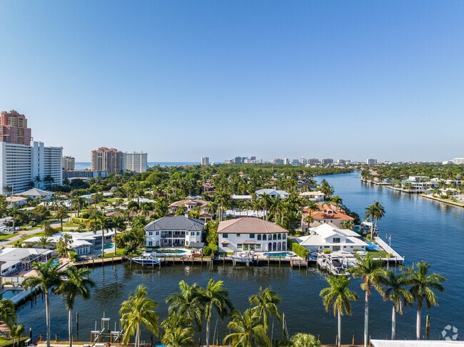 The Dolphin Isles neighborhood sits between the Intracoastal Waterway and the ocean.