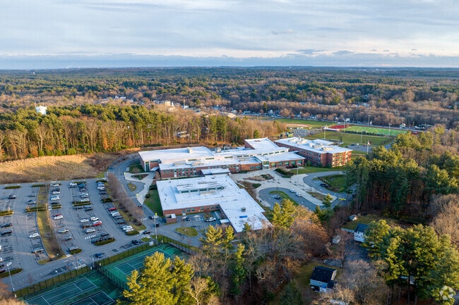 North Reading High School is comprised of multiple buildings to accommodate its students.