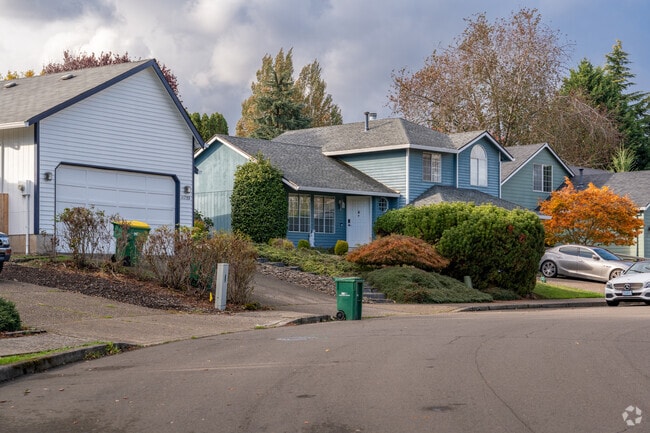 Colorful rows of homes line the streets of the Scholls-Summerlake neighborhood.