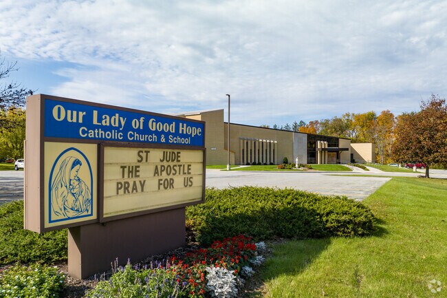Our Lady Catholic School offers elementary education to Sunnybrook Acres students.