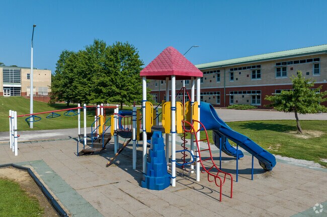 View of the Barwell Road Elementary School playground in Southeast Raleigh, NC.
