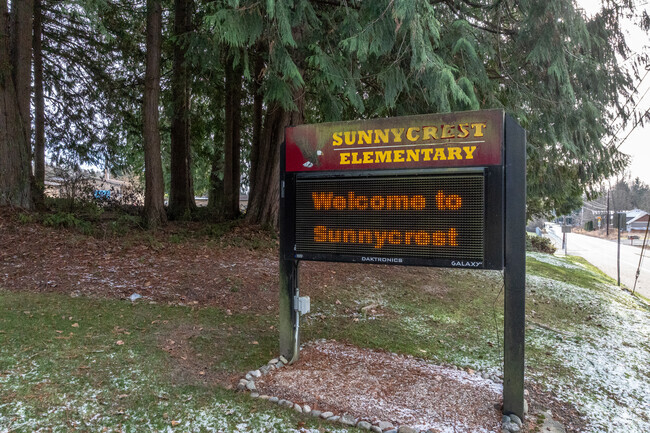 Sunnycrest Elementary School signage.