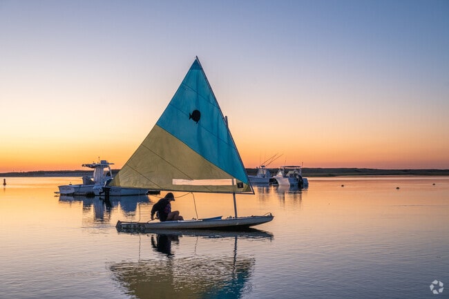 A Truro residents enjoys a sunset sail.