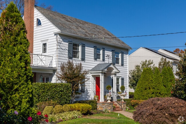 Traditional Colonial homes surround the streets around Main Street in Marlton.