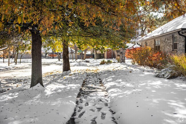 There are several sidewalks running throughout Brookhollow, perfect for morning jogs.