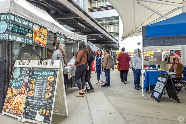 At Moreno Valley Farmers Market, a variety of food vendors offer diverse culinary delights near Rainbow Ridge.