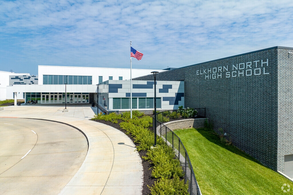 The students of Elkhorn North High School enjoy learning in a large and modern school.