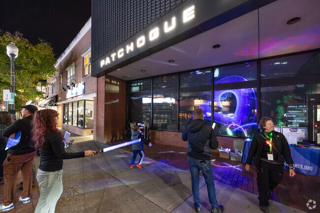 Paint with light at the Museum of Contemporary Art Light Show in Patchogue.