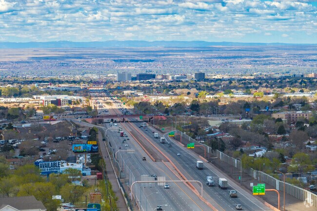 I-40 Looking towards downtown from Four Hills Village.
