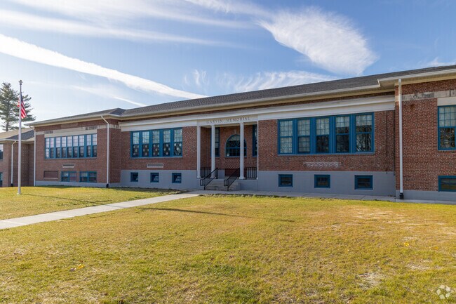 Front side view of Garvin Memorial School in Berkeley, Cumberland RI.