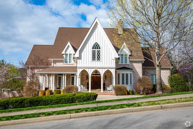 Gothic Revival homes can be found in the Oak Hill neighborhood.