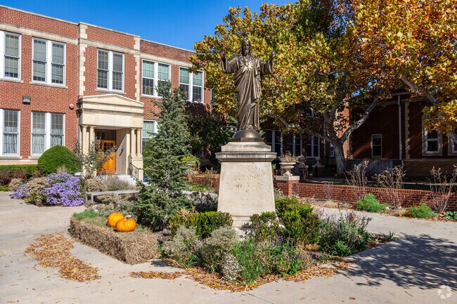 Rosary School offers students a beautiful campus.