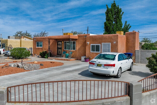 Adobe style homes are prevalent throughout Rio Grande Boulevard.