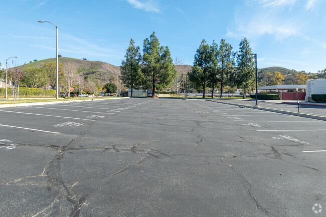 Plentiful parking for staff in Willow Elementary School, in Agoura Hills, CA.