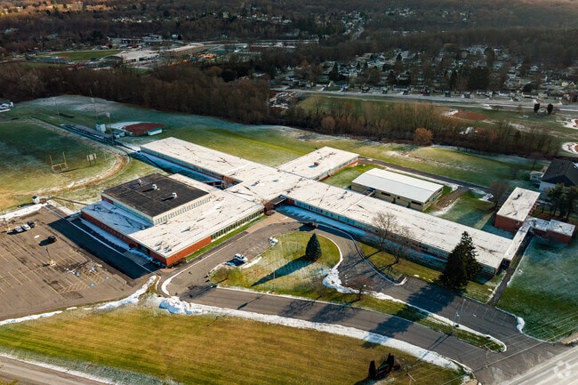 Bishop Ludden is a Catholic school, and it's no surprise the school is shaped like a cross.