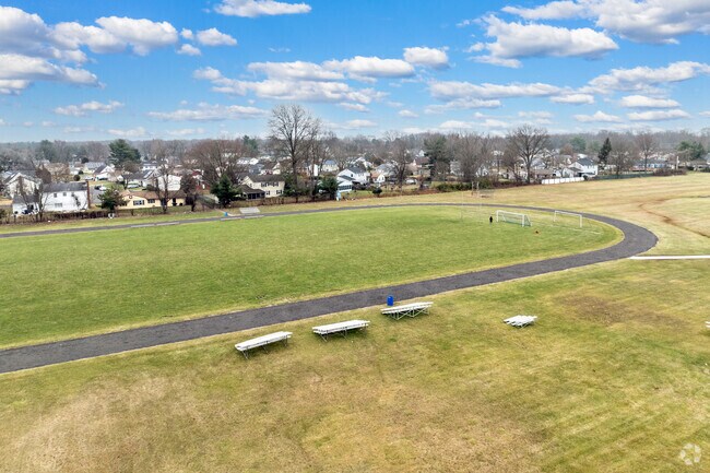 Memorial Middle School has a track and football field that is also used for soccer.
