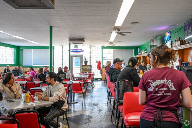 Hungry patrons gather at Working Man's Friend, a neighborhood staple in Haughville.