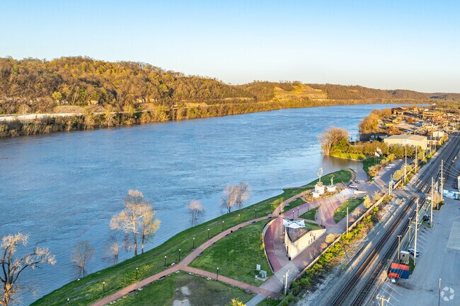Scenic Ohio River near Culloden is a great place to watch sunsets.