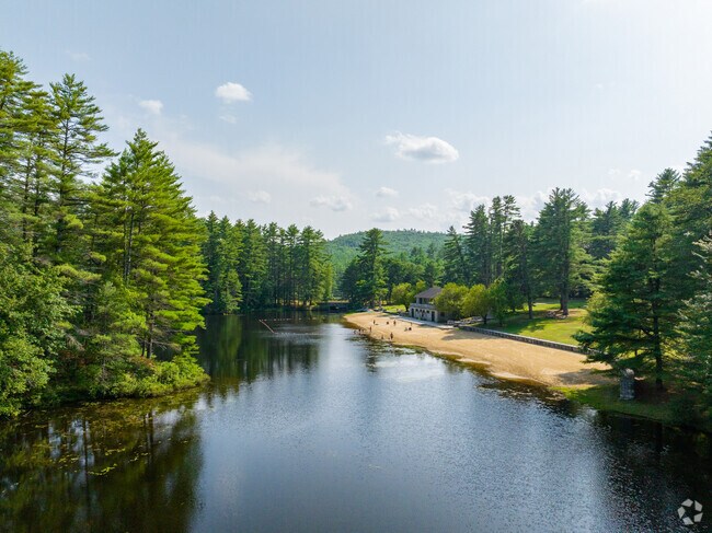 Enjoy a beach day at Bear Brook State Park in Allenstown with sun, sand and serene waters.