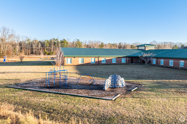 Brier Creek Elementary School provides separate playgrounds for different age groups.