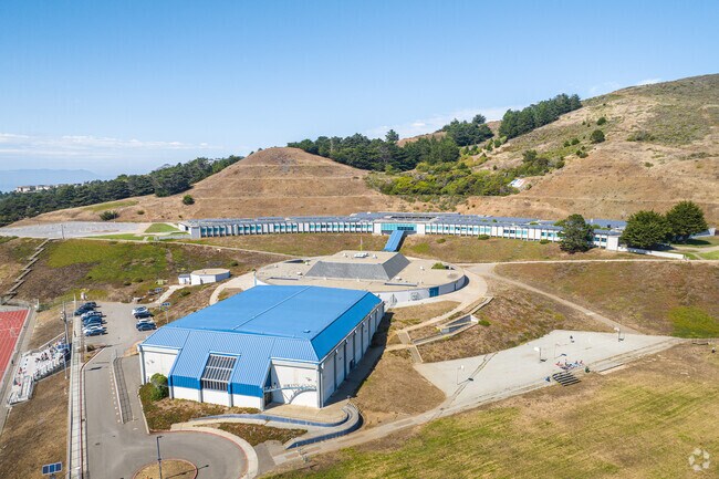 Oceana High School is a sprawling campus in the foothills of Sharp Park.