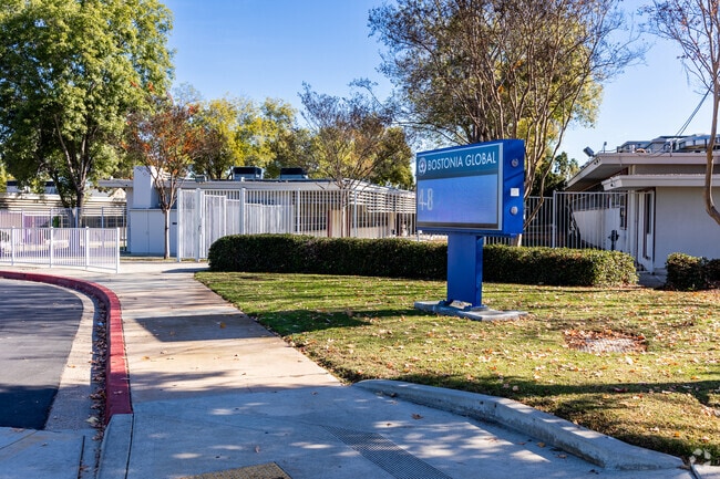 A view of the info board at Bostonia Global in El Cajon.