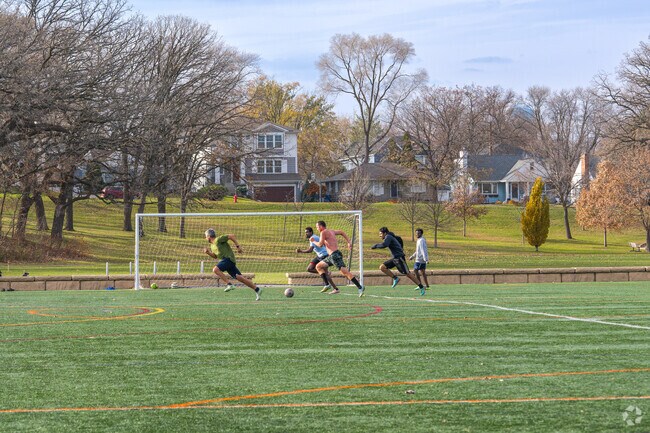 Pamela Park has a turf field which is used for soccer practice and events.
