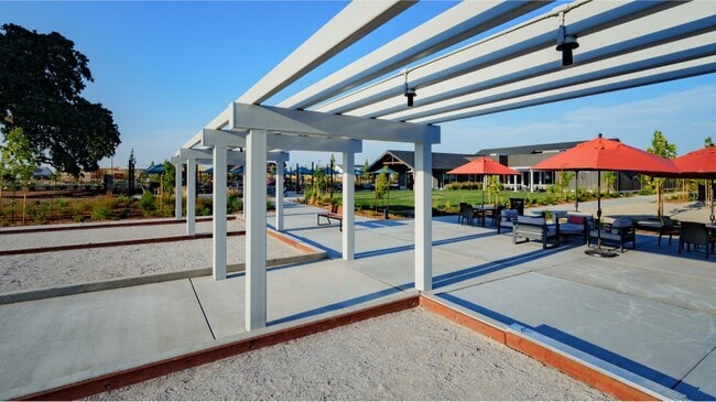 Bocce ball court in the daylight