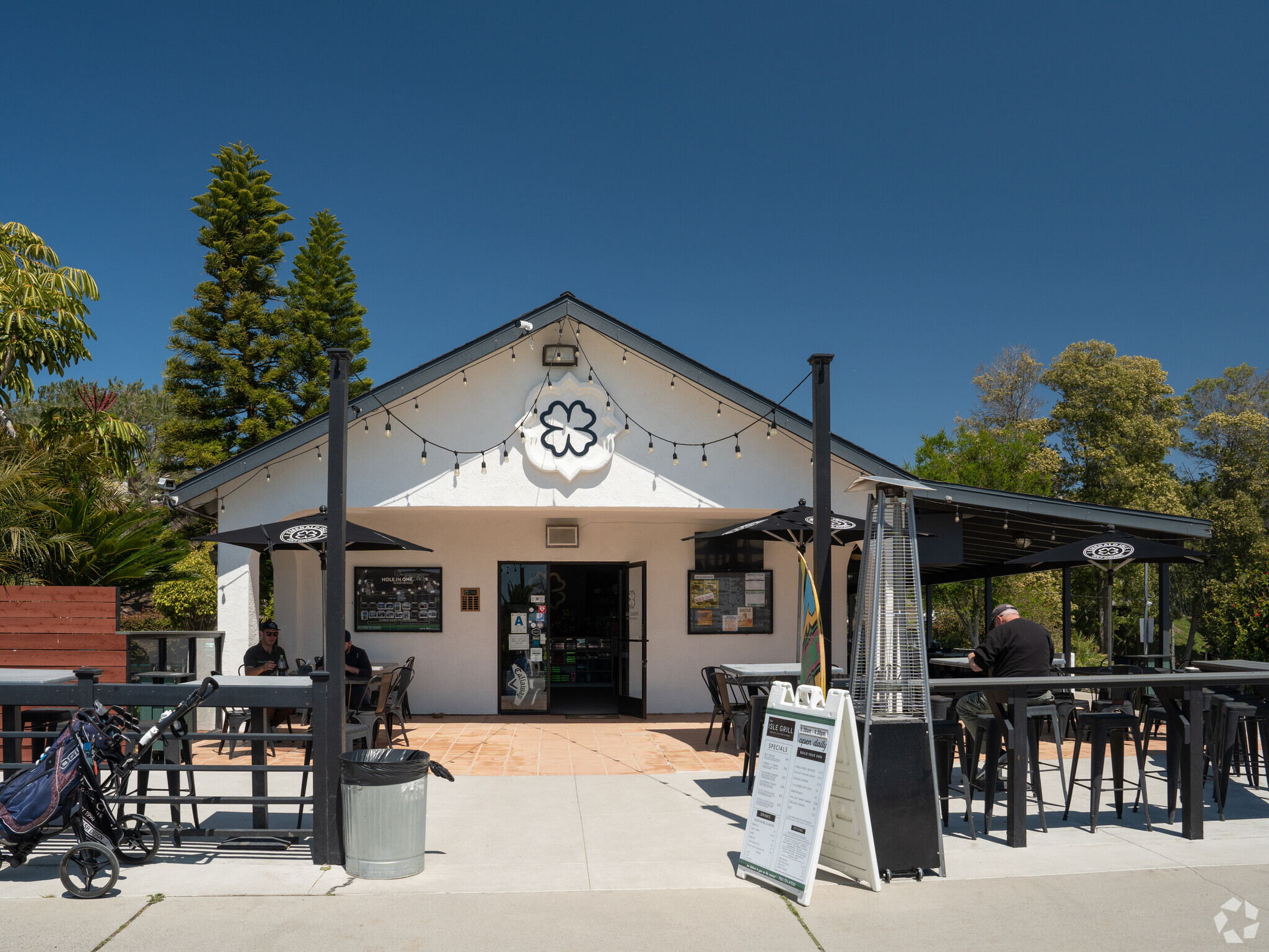 Enjoy a burger and a beer at the clubhouse at Emerald Isle Golf Course in Oceana.