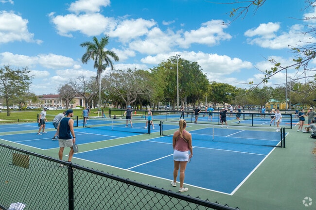 Downtown Pompano pickleball players hold tournaments in the Community Park.